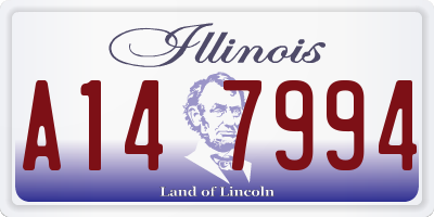 IL license plate A147994