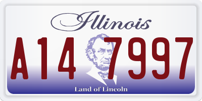 IL license plate A147997