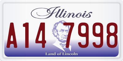 IL license plate A147998