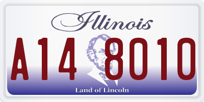 IL license plate A148010