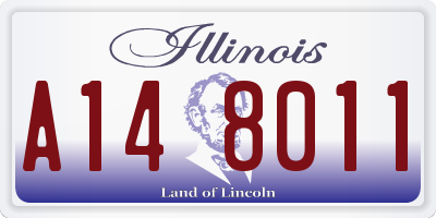 IL license plate A148011