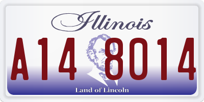 IL license plate A148014