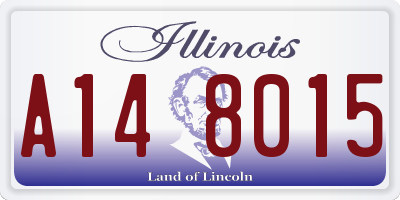 IL license plate A148015