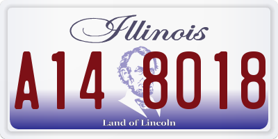 IL license plate A148018