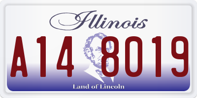 IL license plate A148019