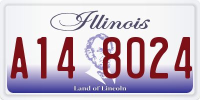 IL license plate A148024