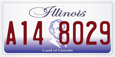 IL license plate A148029