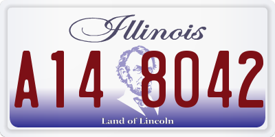 IL license plate A148042