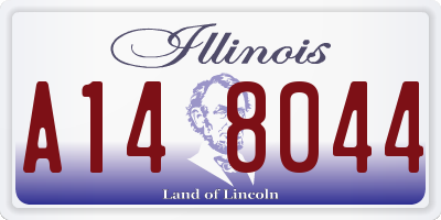 IL license plate A148044
