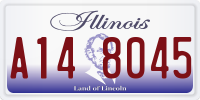 IL license plate A148045