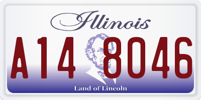 IL license plate A148046