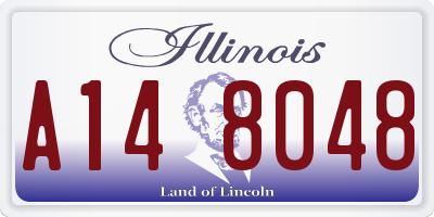 IL license plate A148048