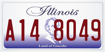 IL license plate A148049