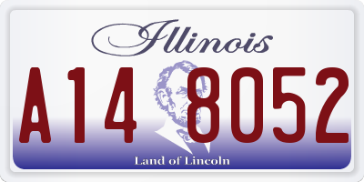 IL license plate A148052