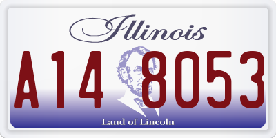 IL license plate A148053