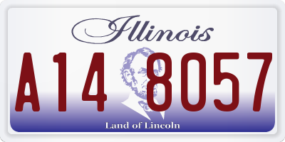 IL license plate A148057