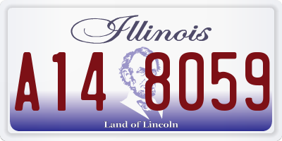 IL license plate A148059