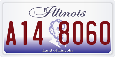 IL license plate A148060