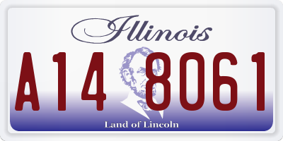 IL license plate A148061
