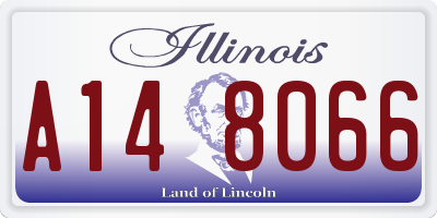 IL license plate A148066