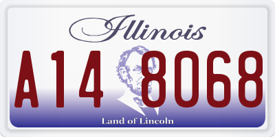 IL license plate A148068