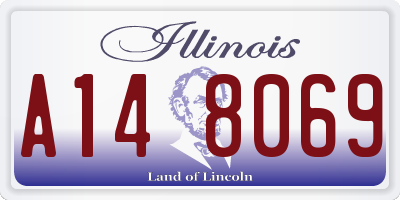 IL license plate A148069