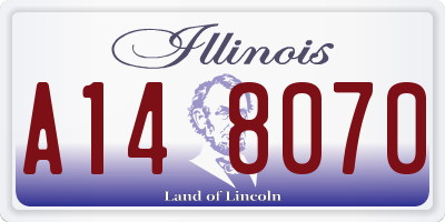 IL license plate A148070