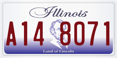 IL license plate A148071