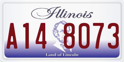IL license plate A148073