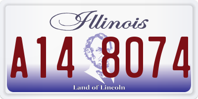 IL license plate A148074