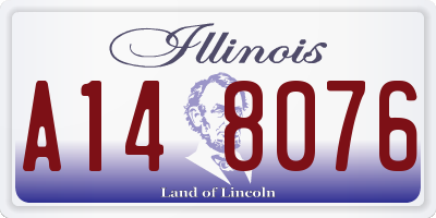 IL license plate A148076