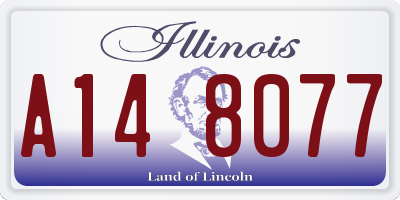 IL license plate A148077