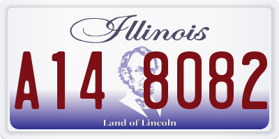 IL license plate A148082