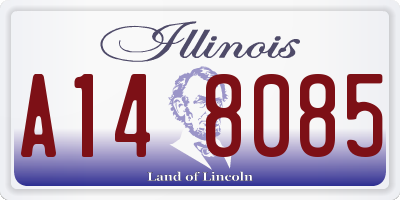 IL license plate A148085