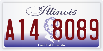 IL license plate A148089