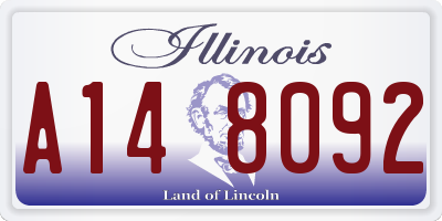 IL license plate A148092