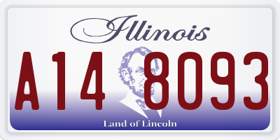 IL license plate A148093