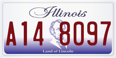IL license plate A148097