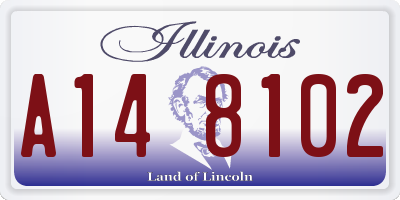 IL license plate A148102