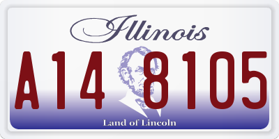 IL license plate A148105