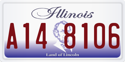 IL license plate A148106