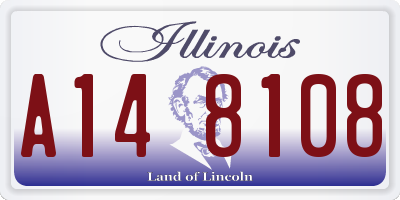 IL license plate A148108