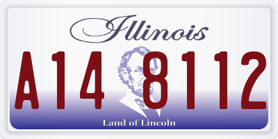 IL license plate A148112