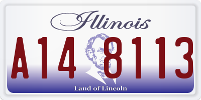 IL license plate A148113