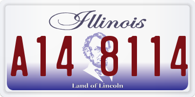 IL license plate A148114