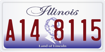 IL license plate A148115
