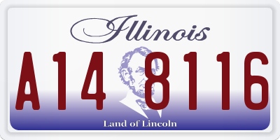 IL license plate A148116