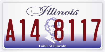 IL license plate A148117