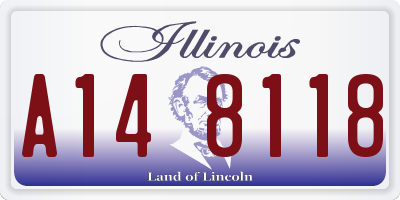 IL license plate A148118