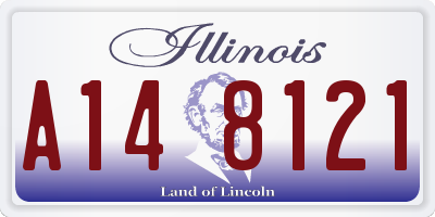 IL license plate A148121